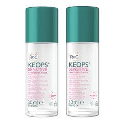 Déodorant à bille 2x30ml Keops peau fragile Roc