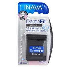 Black Fil Fin Cire Dentaire 50m Dentofil Inava