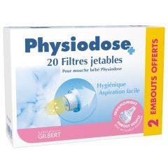 Pour Mouche Bébé 20 Filtres Jetables + 2 Embouts Physiodose Gilbert