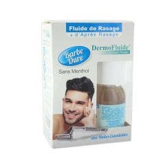 FLUIDE DE RASAGE ET APRES-RASAGE SANS MENTHOL BARBES DURES 30ml Dermo Fluide