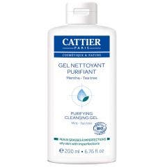 Gel Nettoyant Purifiant Menthe Tea Tree Peaux Grasses A Imperfections Bio 200ml Cattier