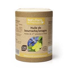 HUILE DE BOURRACHE ONAGRE BIO 120 capsules Nat&Form