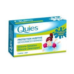 Protection Auditive Silicone Natation Enfants 3 Paires Quies