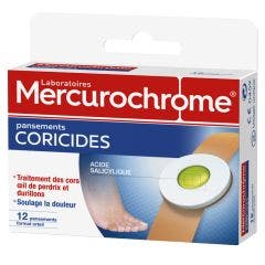 Pansements Coricides Format Orteil X12 Mercurochrome