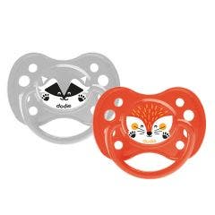 Sucettes Symetriques En Silicone Avec Anneau 6 Mois Et Plus X2 Dodie