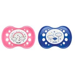 Sucette Symetrique Silicone Nuit 18 Mois Et Plus Dodie