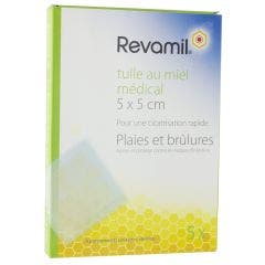 Tulle Au Miel Medical 5x5cm 5 Pansements Revamil