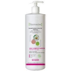 Shampooing Douche Familial Bio 2en1 1L Corps Et Cheveux Dermaclay