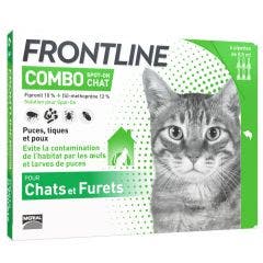 Combo Spot-on Chat Et Furet 6 Pipettes De 0.5ml Frontline