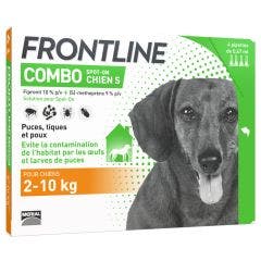 Combo Spot-on Chien S de 2-10kg 4 Pipettes de 0,67ml Frontline