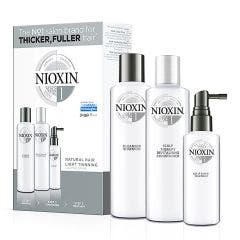 Kit Systeme 1 Soin Densifiant Cheveux Naturels Et Legerement Clairsemes 350ml Nioxin