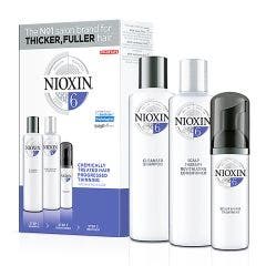 Kit Systeme 6 Soin Densifiant Cheveux Traites Chimiquement Et Tres Clairsemes 350ml Nioxin