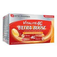 Booster d'Energie Naturel enrichi en Caféine 20 comprimés effervescents Ultra Boost 4G Forté Pharma