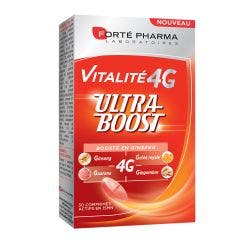 Booster d'Energie Naturel enrichi en Ginseng 30 comprimés Ultra Boost 4G Forté Pharma