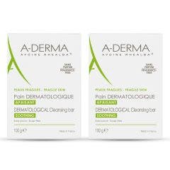 Pain Dermatologique Peaux Delicates 2x100g Avoine Rhealba A-Derma
