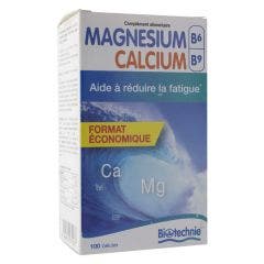 Magnesium Marin B6 B9 + calcium 100 Gelules Biotechnie