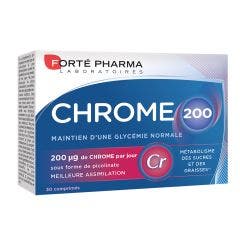 Chrome 200 Maintien de la Glycémie 30 comprimés Minceur Forté Pharma