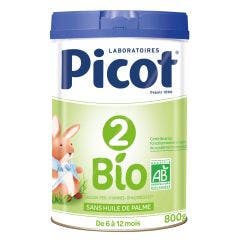 2 Lait En Poudre 6-12 Mois Bio 800g Picot