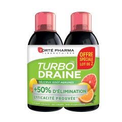 Draineur Minceur et Elimination Goût Agrumes 2x500ml TurboDraine Forté Pharma