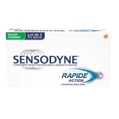 Rapide Et Protection Longue Duree Dentifrice 2x75ml Sensodyne