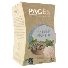 The Vert Menthe Bio 20 Sachets Pagès