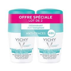Anti-transpirant Anti-traces 2x50 ml Déodorant Roll-on Vichy