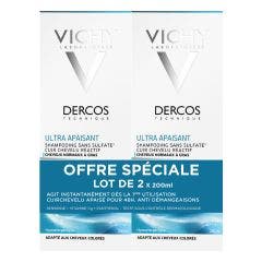 Shampooing Ultra Apaisant Cheveux Normaux A Gras 2x200ml Dercos Vichy