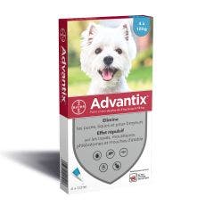 Pipettes Pour Petit Chien x4 4 à 10kg Advantix