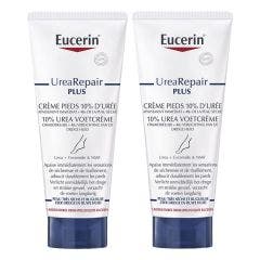 Creme Pieds 10% D'uree 2x100ml UreaRepair Plus Peaux sèches et rugueuses Eucerin