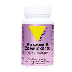 Vitamine B Complexe 100 Action Prolongee 30 comprimés Vit'All+