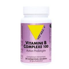 Vitamine B Complexe 100 Action Prolongee 30 comprimés Vit'All+