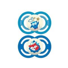 Sucettes Symetriques Silicone Perfect Nuit 18 Mois Et Plus X2 Mam