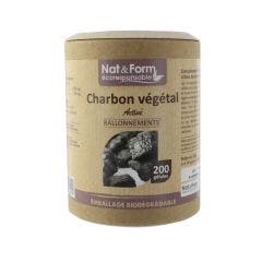 Charbon Vegetal 200 Gelules Ballonnements Nat&form Nat&Form