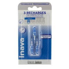 Recharges Brossettes Interdentaires 0.8mm Bleu X3 Inava