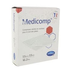 Compresses Steriles Non Tisses 7.5x7.5cm Boite De 10 Sachets De 2 Medicomp Hartmann