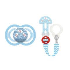 Sucette Symétrique + Attache Sucette Perfect 18 Mois et Plus Mam
