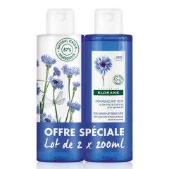 Demaquillant Yeux Rituel 2x200ml Bleuet Klorane