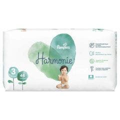 Couches Taille 3 x46 Harmonie 6 à 10kg Pampers