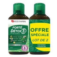 Détoxifiant 5 Organes Naturel 2x500ml Forté Détox Forté Pharma