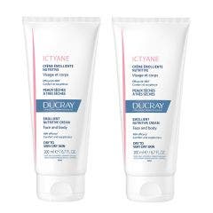 Creme Emolliente Nutritive Visage Et Corps Peaux Seches A Tres Seches 2x200ml Ictyane Ducray