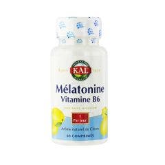 Melatonine + Vitamine B6 60 Losanges Sublinguaux 1,9mg Solaray
