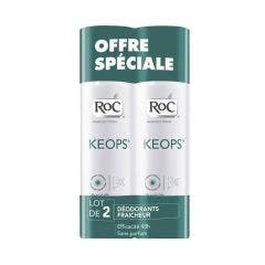 Deodorant Fraicheur Transpiration Moderee Keops 2x100ml Roc
