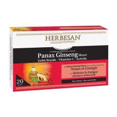 PANAX GINSENG MEYER TONUS ET ENERGIE 20 AMPOULES 15ML HERBESAN