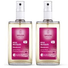Deodorant Efficacite 24h 2x100ml Rose Musquee Weleda