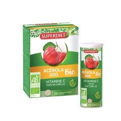 Acerola 500 Bio 24+12 Comprimes A Croquer Superdiet