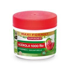 Acerola 1000 Bio x60 Comprimés à croquer Superdiet