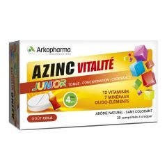 Junior Goût Cola Vitamines C & E, Zinc 30 comprimés Azinc Arkopharma