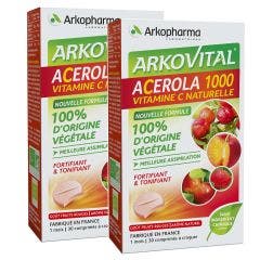 Acerola 1000 Vitamine C Naturelle 2x30 comprimés Arkovital Arkopharma