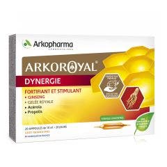 Dynergie Ginseng, Gelée Royale, Acerola, Propolis 20 ampoules Arkoroyal Arkopharma