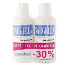 Emulsion Lavante Dermoliquide Toilette Intime 2x500ml Saugella